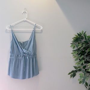 Abercrombie & Fitch Baby Blue Adjustable Top